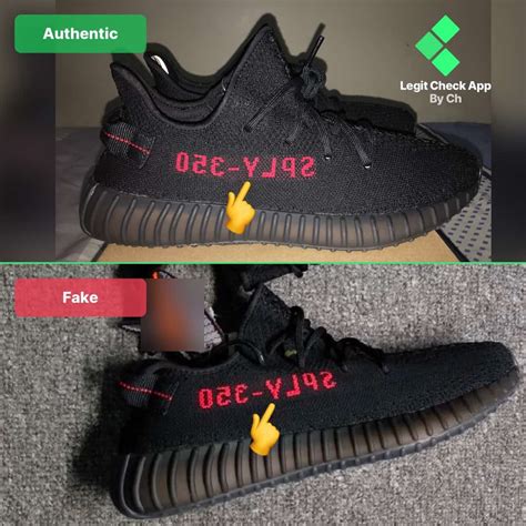 adidas yeezy 350 red stripe real vs fake